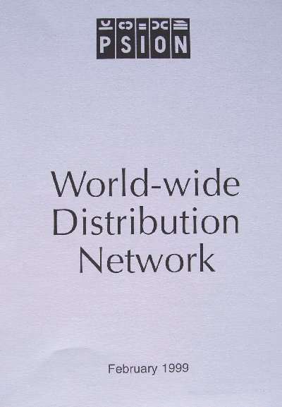  Psion world-wide distribution network 