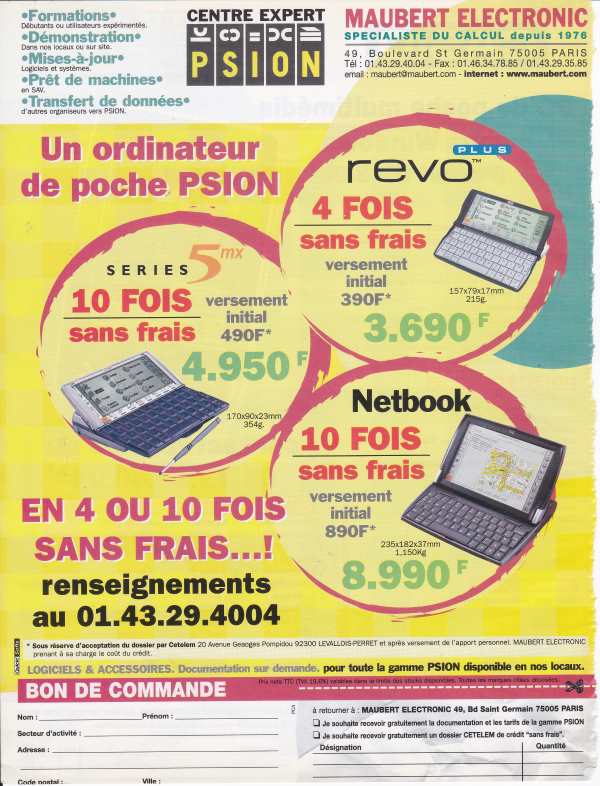 Psion Family vintage French ad