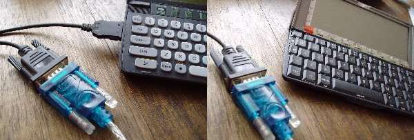 Psion cable to connect the RS232 port to USB at netogram.com